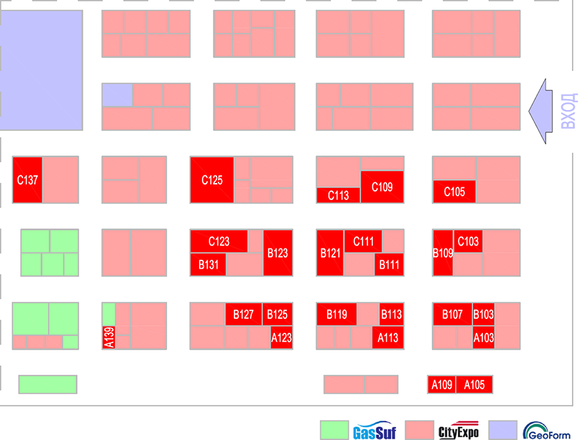 Схема выставки SityExpo 2014